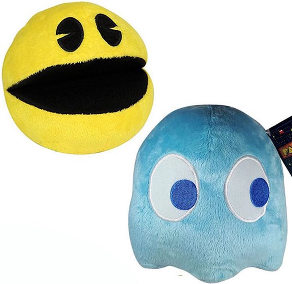 Pac-Man + Inky Lichtblauw Pluche Knuffel 25 cm | Originele Pacman knuffel | Pac Man plush